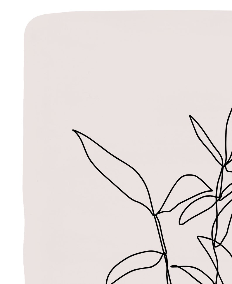 Line Art Prints Botanical Line Art Botanical Prints Blush Etsy