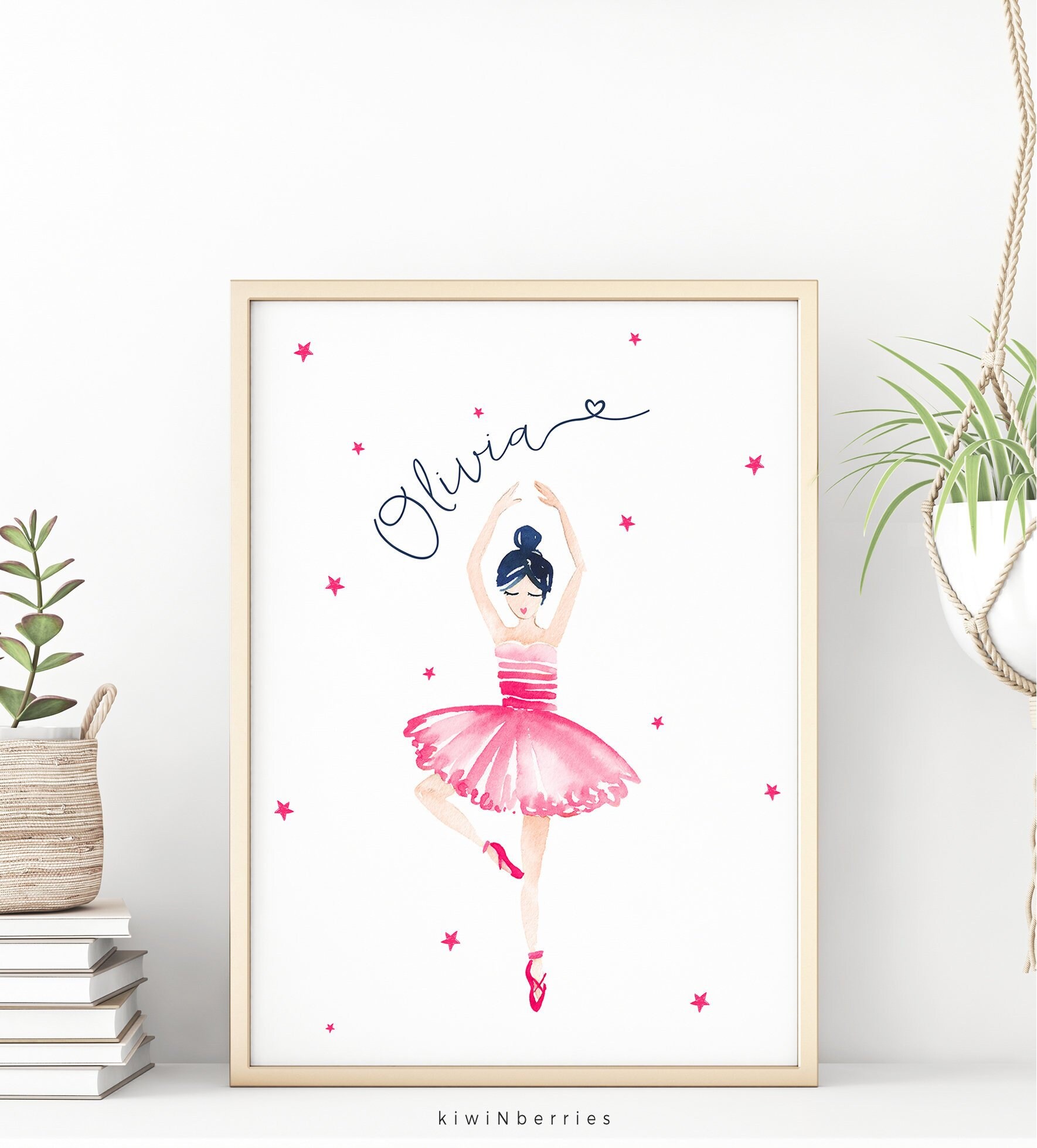 Personalized Ballerina Name Ballerina Custom Name Girl Etsy UK