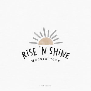 Diseño de logotipo de Sun, diseños lindos y divertidos, logotipos prefabricados, niños niños bebés, sol brillante, logotipos prefabricados, logotipo asequible, marca para pequeñas empresas
