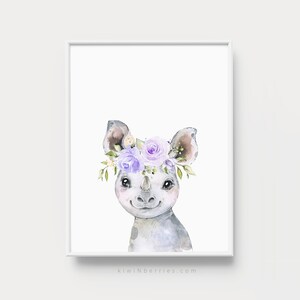 Nursery Baby Animals, Girls Nursery Decor, Printable Wall Art for ...