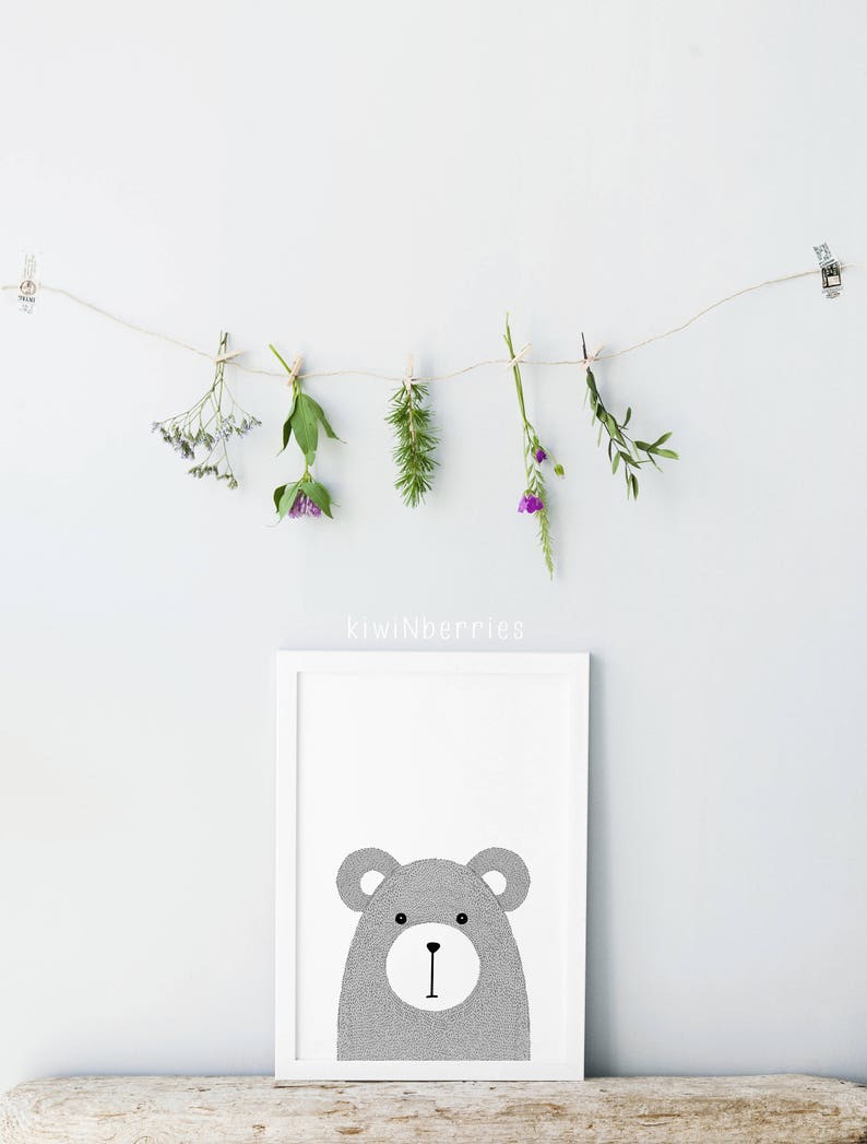 Monochrome Nursery Decor Black and White Nursery Prints Etsy
