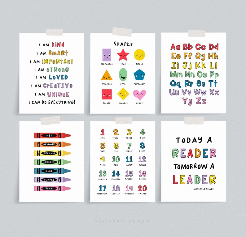 Preschool Classroom Posters Printable Educational Art | Etsy