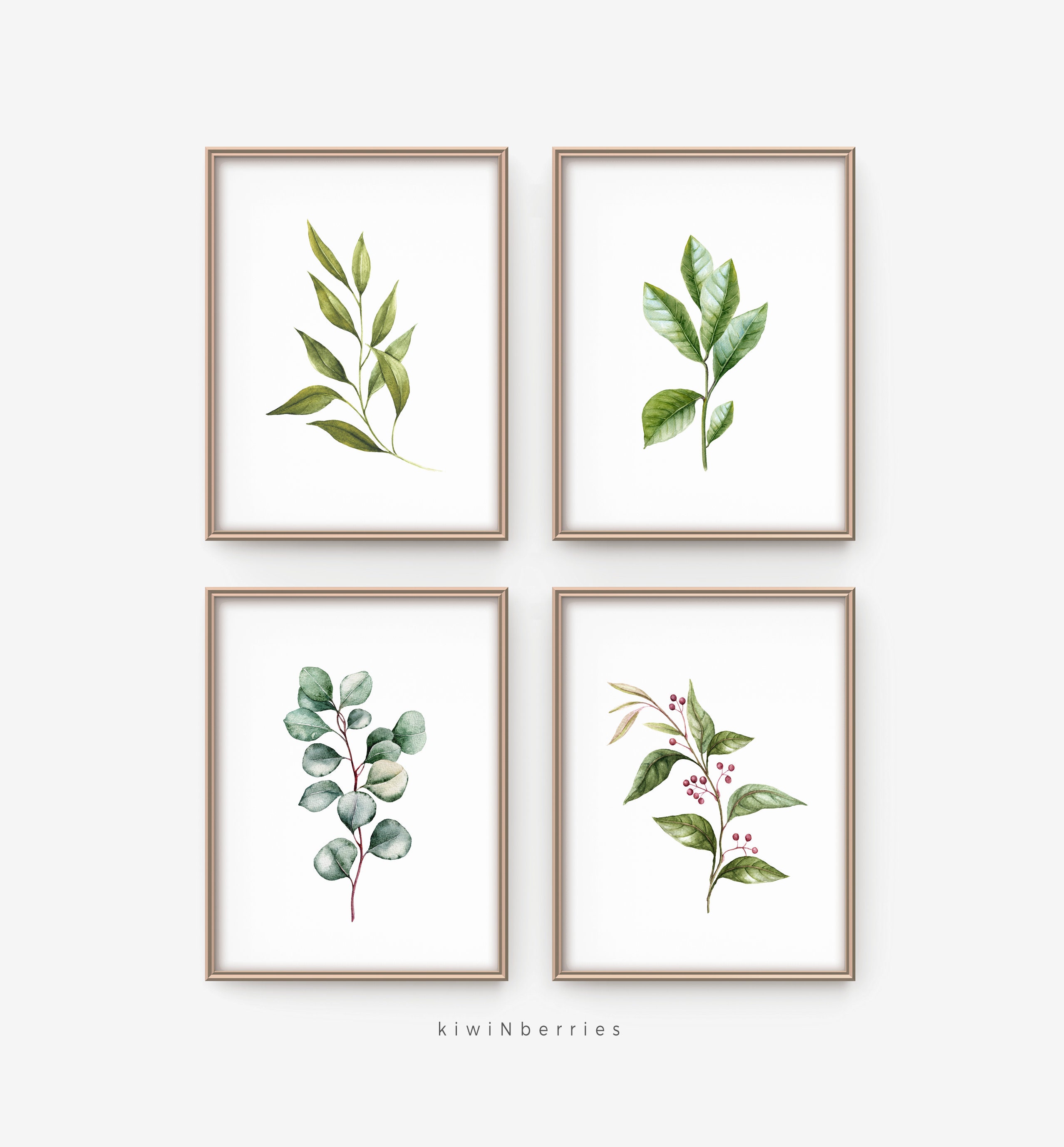 Botanical print set Printable wall art Botanical | Etsy