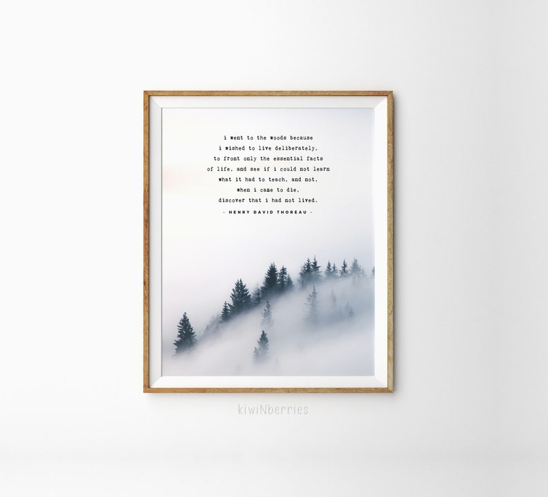 Henry David Thoreau Quote Henry David Thoreau Print Etsy