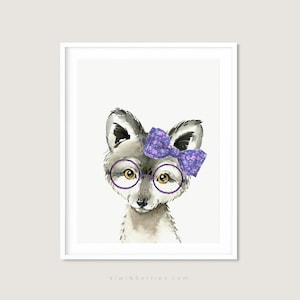Wolf Print, Girl bedroom wall art, Cool Hipster Animals, Bedroom DIY Revamp, Preteen art prints, Printable Art Girls, Girls room decor