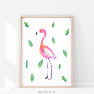 Flamingo Art Prints, Flamingo Wall Art, Printable Flamingo Art, Girls ...