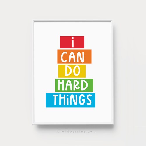 I Can Do Hard Things Print Printable Hard Things Positive - Etsy