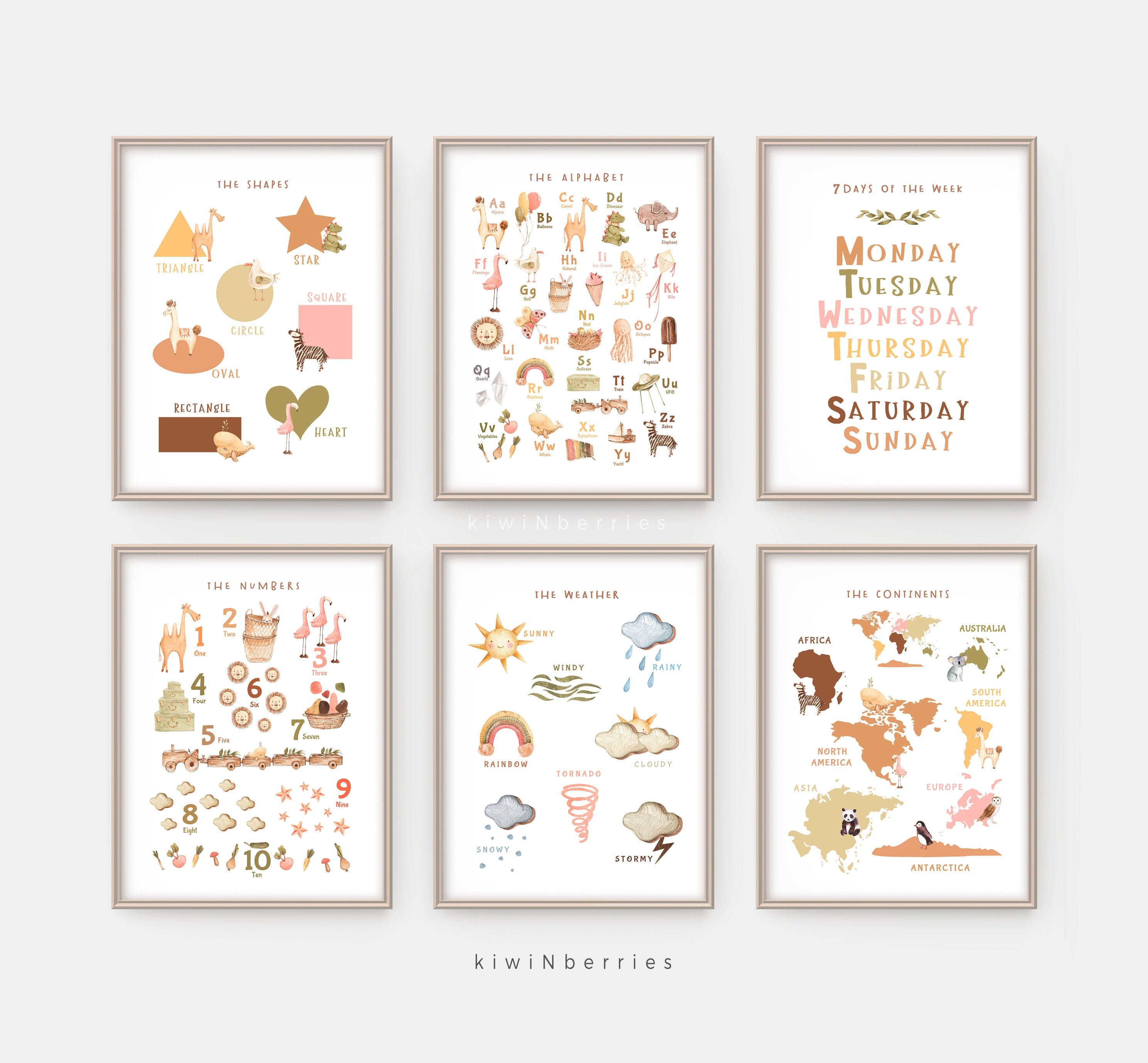 Playroom Home School PreSchool & Montessori Posters Printables Canada