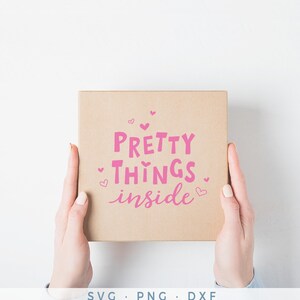 Pretty Things inside SVG, Sticker for business, Pretty things sticker PNG, Clipart Pretty things inside, Cricut Silhouette cut files, SVG