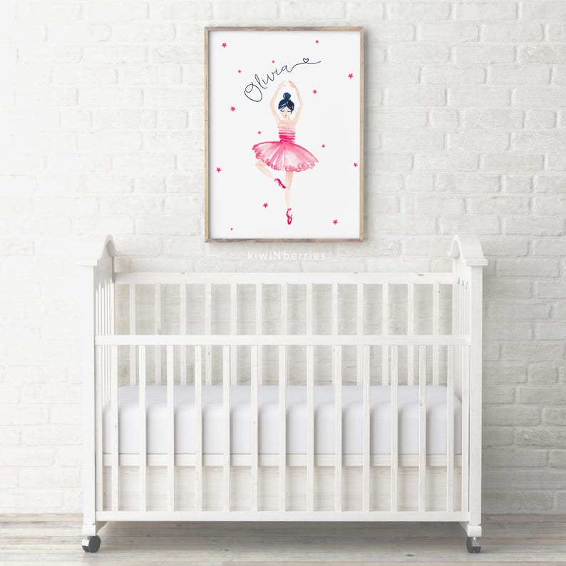 Personalized Ballerina Name Ballerina Custom Name Girl Etsy UK