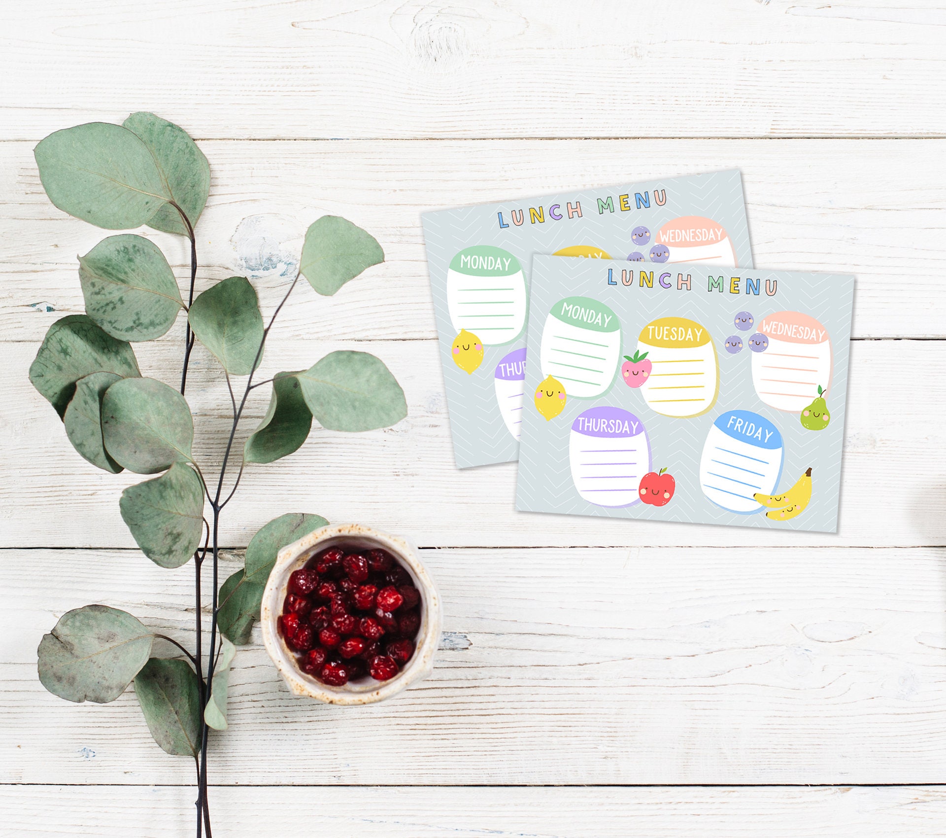 Kids Lunch Planner Lunch Menu for Kids Printable Planner - Etsy