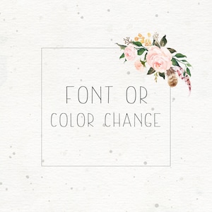Font or color change