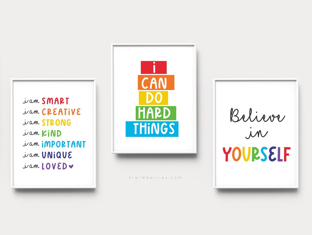 Affirmations for Kids, Printable Affirmations, Positive Motivational ...