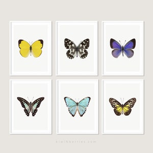 Affiche papillon violet, Papillon imprimable, Art mural moderne, Art papillon numérique,Design moderne scandinave Art scandinave image 3