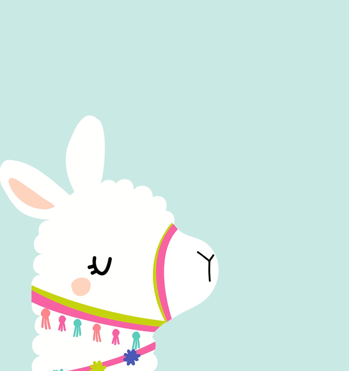 Llama Prints Kids Wall Art Printable Llama Kids Room Decor - Etsy