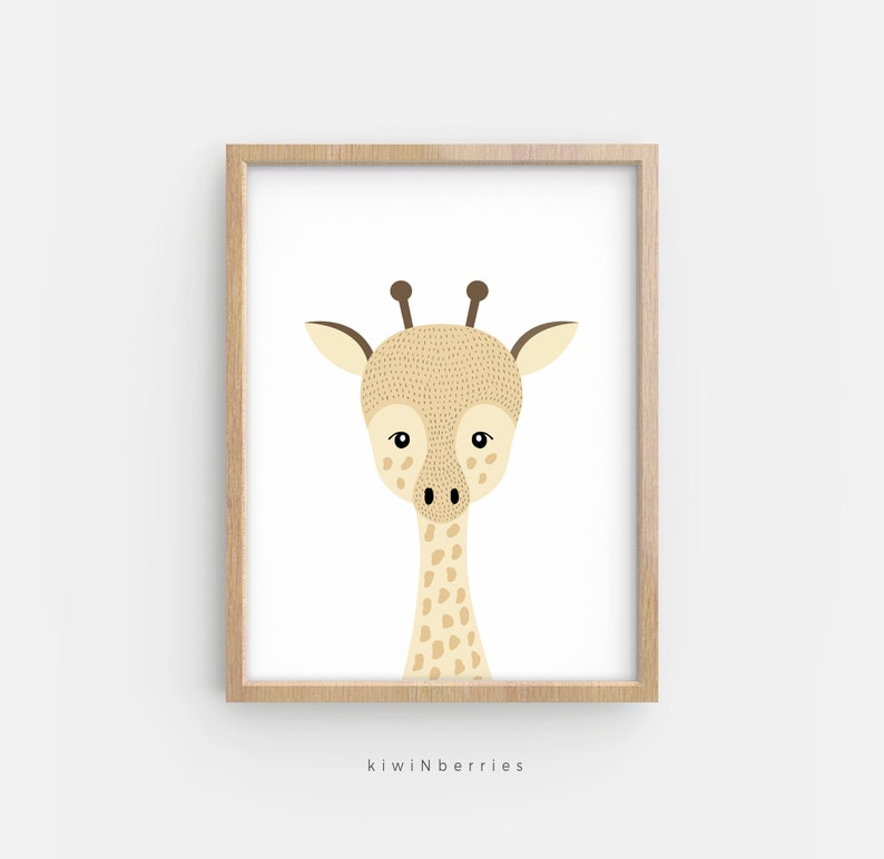 Neutral nursery decor Cute nursery wall art Nursery art set Baby boy nursery art Printable nursery art Set of 8 animal posters image 8