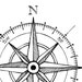Compass Print Simple Compass Print Printable Men Gift Black and White ...