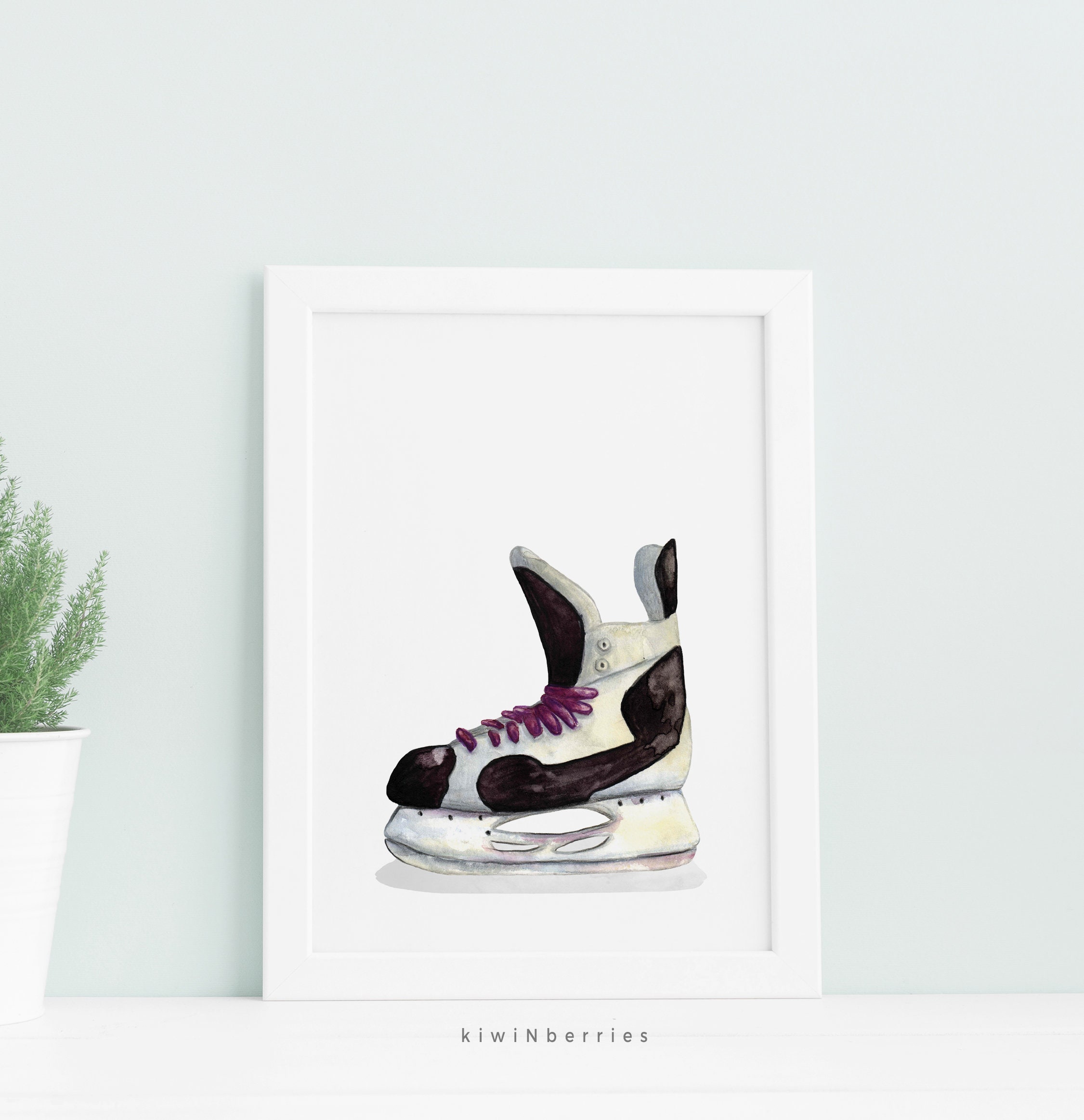 Hockey Skate Printable Hockey Wall Art Sport Prints - Etsy