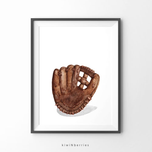 Baseball Glove Printable Baseball Wall Art Sport Prints - Etsy