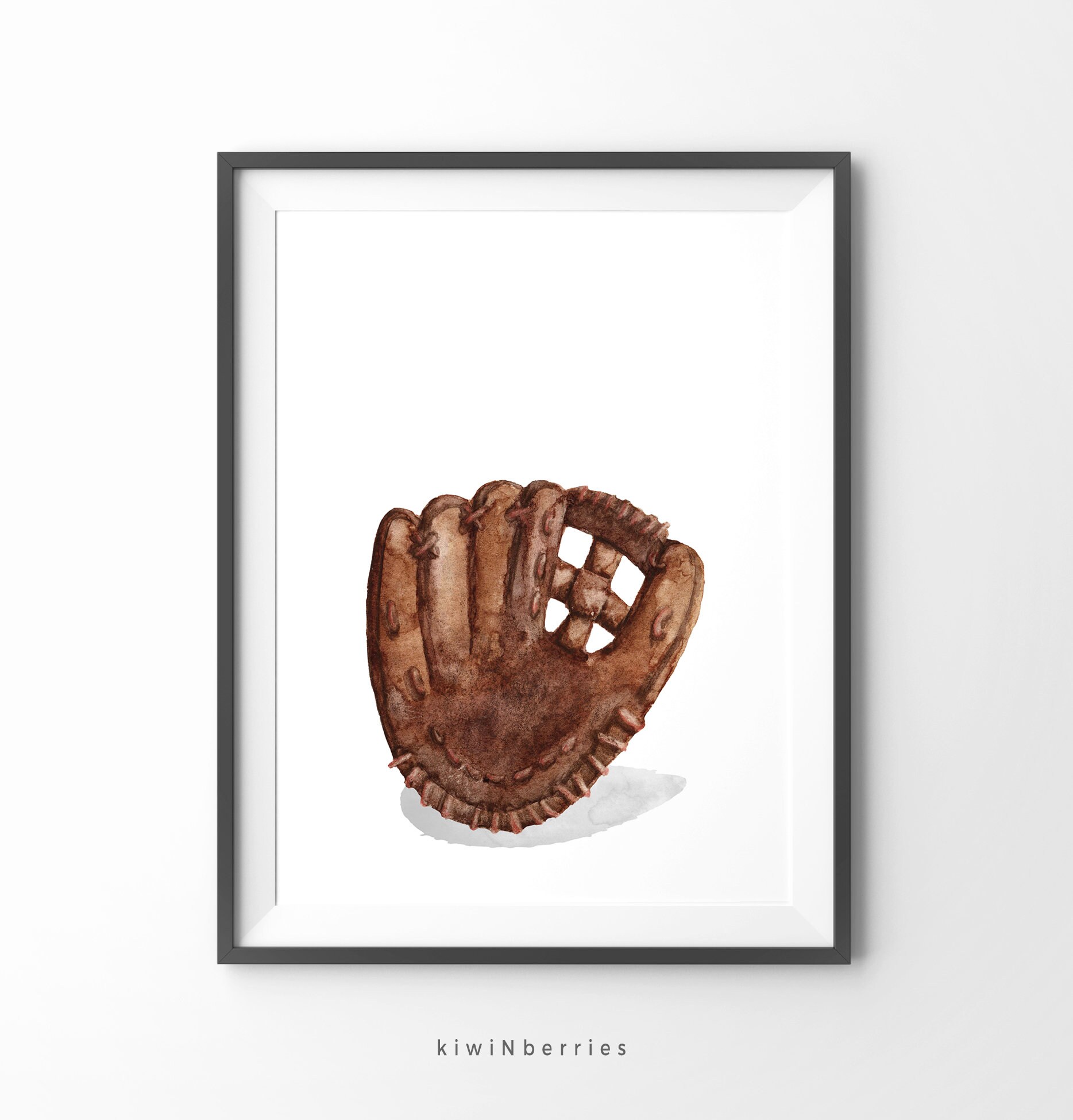 Baseball Glove Printable Baseball Wall Art Sport Prints - Etsy