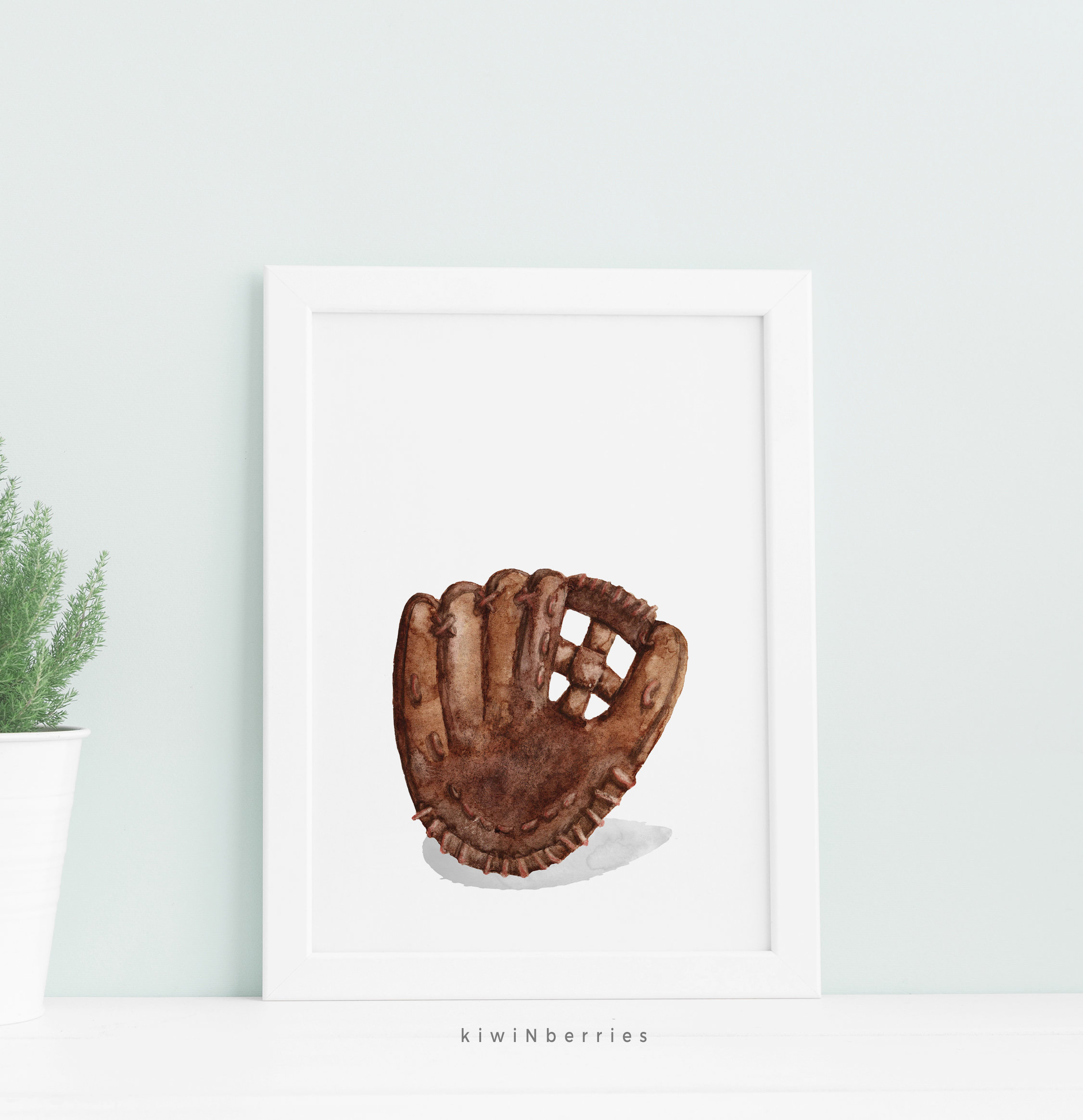 Baseball Glove Printable Baseball Wall Art Sport Prints - Etsy