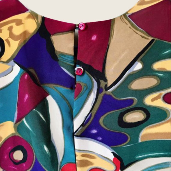 Vintage Fitting Image Abstract Patterned Top - image 3