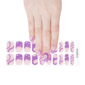 Lavender Daydream (Semi-Transparent) - Semi-Cured UV Gel Nail Stickers/Wraps/Strips