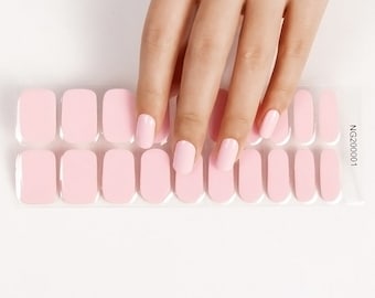 Light Pink - Semi-Cured UV Gel Nail Stickers/Wraps/Strips