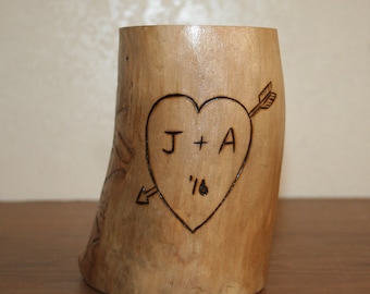 Personalized Aspen Votive Candleholder - Heart Wedding/Couples Gift