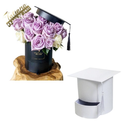 Graduation Flower/gift Box Black W7957 Etsy