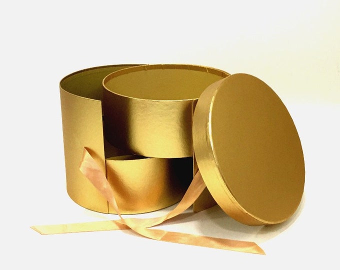 2 Tier Round Shaped Flower/gift Box Size 9 Dia X Etsy