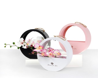 Premium Quality European Style Flower Round Shaped Box, Floral Gift Box for Luxury Style Flower Arrangements, Ships From USA