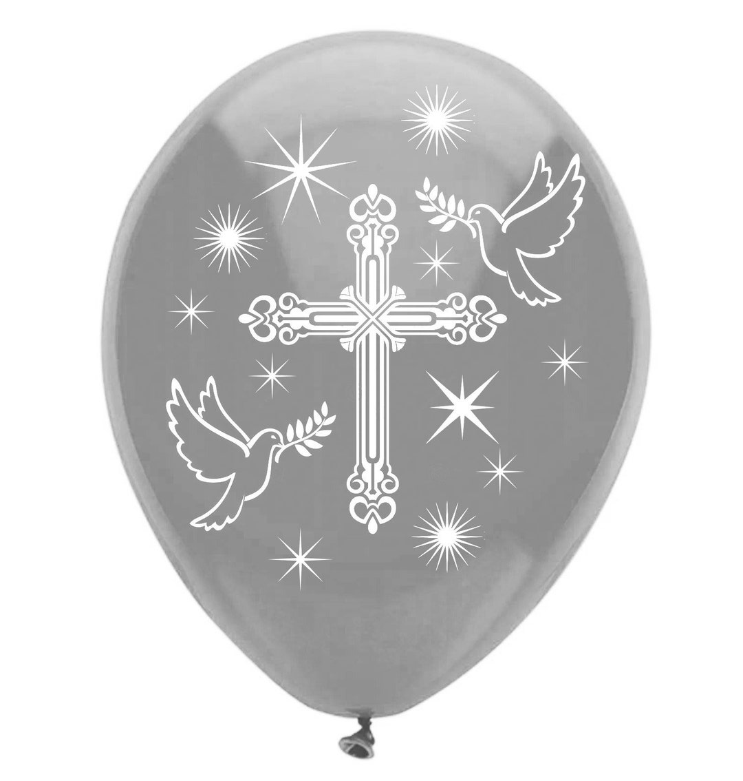 Christening Balloons First Communion Party Decorations Qty. Etsy