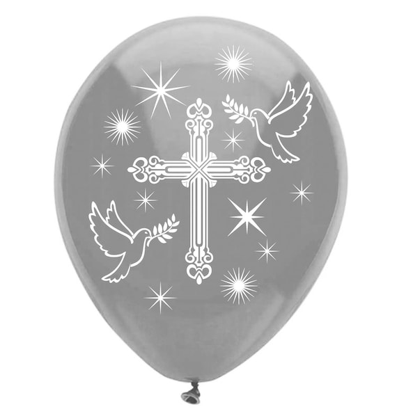 Christening Balloons First Communion Party Decorations Qty. Etsy