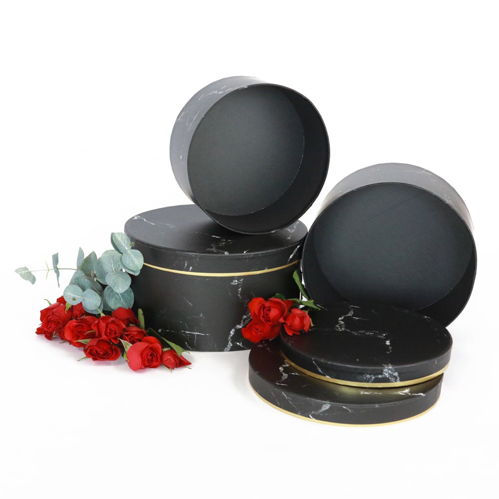 Ets of 3 Colorful Heart Types with Ribbon for Flower - China Flower Box and  Marble Round Box price