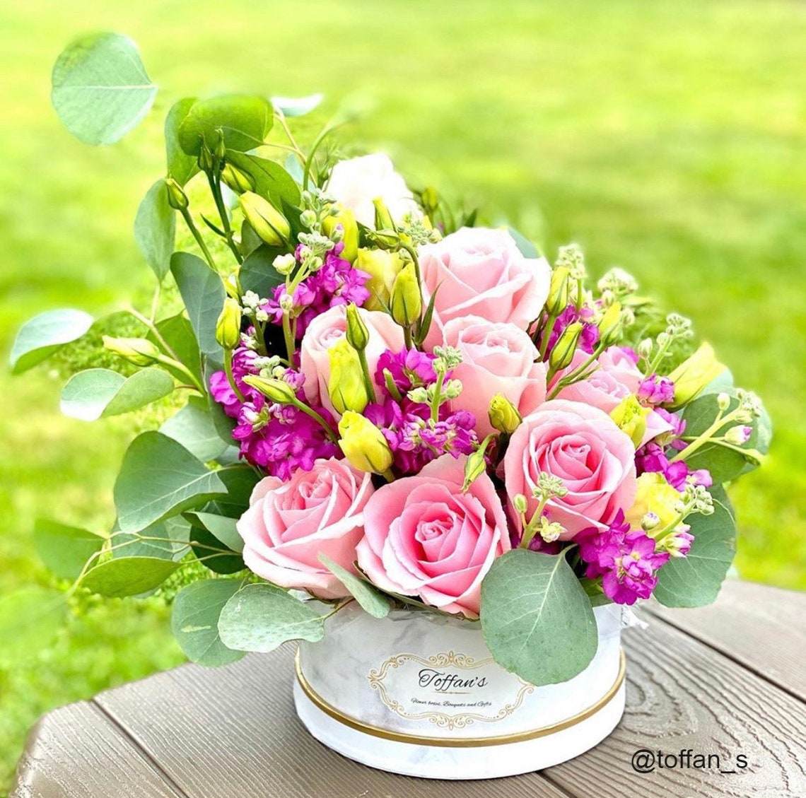Round Flower Box Set of 3 White Marble With Gold Rim Etsy