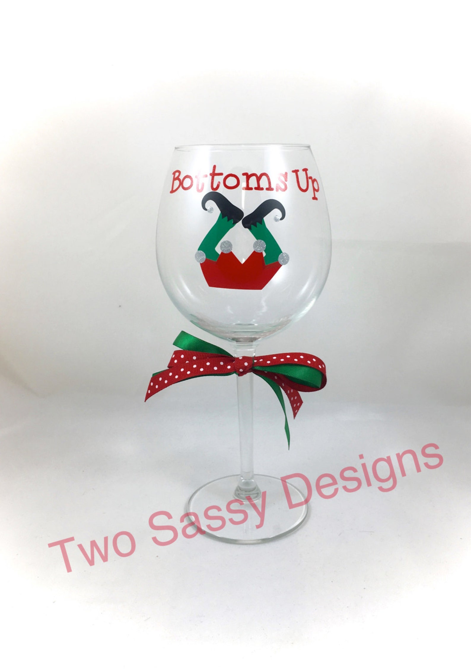 Holiday Wine Glass Funny Christmas Wine Glass Christmas Wine Etsy