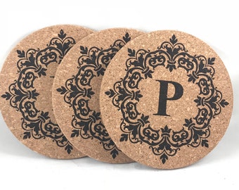 Monogram Trivets, Laser Engraved Cork Trivets, Monogram Hot Pads,  Personalized Trivets, Cork Trivets, Personalized Hot Pads, Hot Pads