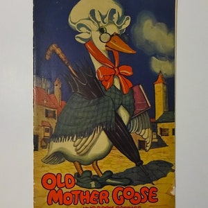 1926 OLD MOTHER GOOSE Nursery Rhymes, Color Illustrations, Jack & Jill, Mary Had a Little Lamb, Little Miss Muffet, Old King Cole, etc. image 1