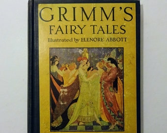 1944 GRIMM'S FAIRY TALES, Color Illustrations, Cinderella, Snow White, Hansel and Gretel etc.