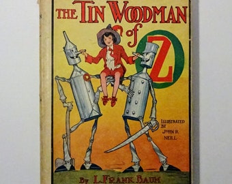 1940's The Tin Woodman of Oz by L. Frank Baum, Dust Jacket, Illustrated