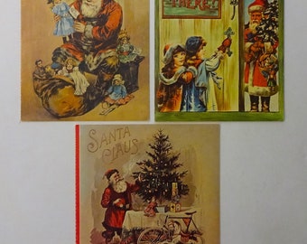 1890's Christmas Replica Books: Santa Claus & His Works, Jolly St. Nick, Who's There?