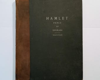 1902 Shakespeare's Tragedy of HAMLET Prince of Denmark by William Shakespeare, Roycroft Shop, Suede Spine