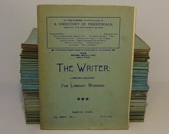 1923-1929 THE WRITER Monthly Magazine for Literary Workers, Large Lot of 57 Issues