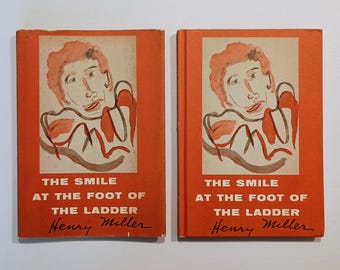 1958 The Smile at the Foot of the Ladder by HENRY MILLER, Color Illustrations by Miller, 1st Edition Thus, Dust Jacket, Hardcover