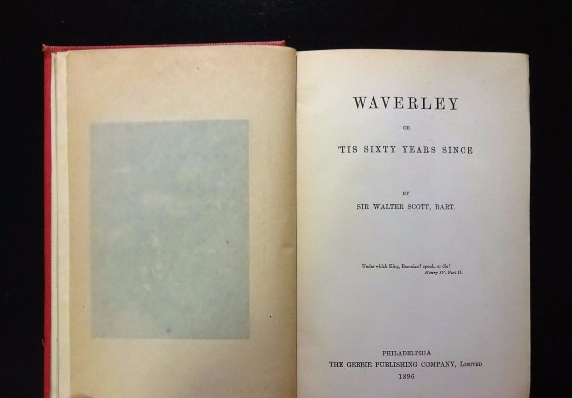 1896 THE WAVERLEY NOVELS by Sir Walter Scott 25 Volumes Etsy