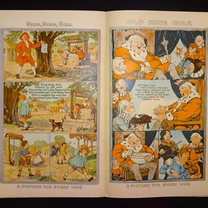 1926 OLD MOTHER GOOSE Nursery Rhymes, Color Illustrations, Jack & Jill, Mary Had a Little Lamb, Little Miss Muffet, Old King Cole, etc. image 6