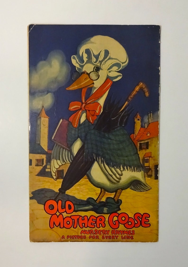 1926 OLD MOTHER GOOSE Nursery Rhymes, Color Illustrations, Jack & Jill, Mary Had a Little Lamb, Little Miss Muffet, Old King Cole, etc. image 9