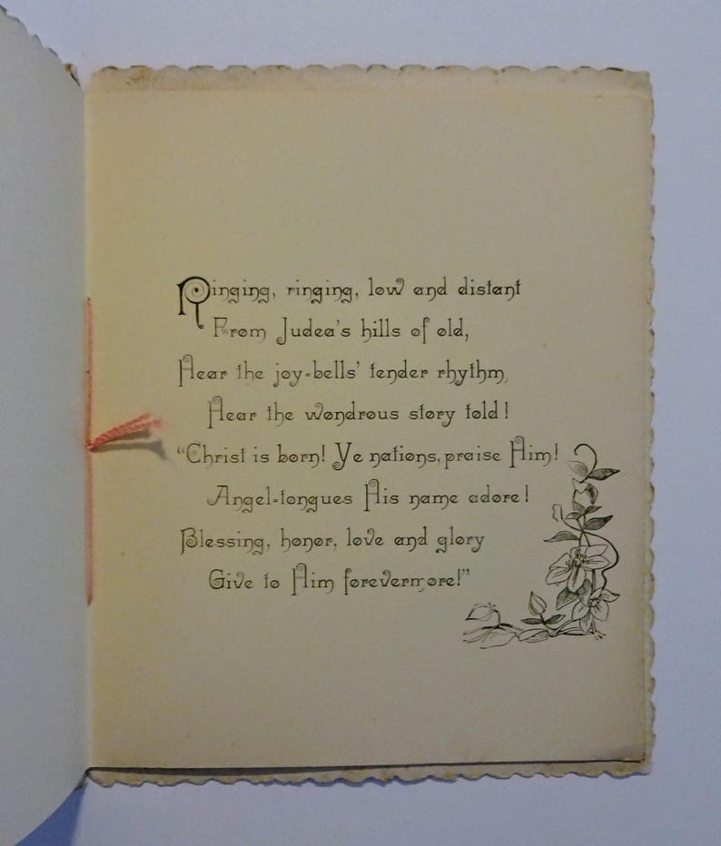 1890's JOY BELLS by Scott Taylor, Christmas Poem Booklet, Illustrated ...