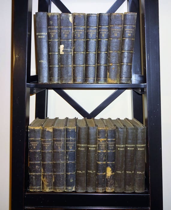 1850-1859 CHARLES DICKENS, Household Words 19 Vols, Hard
